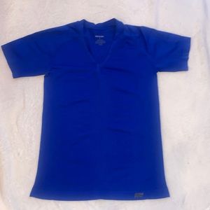 blue small athletic tee shirt